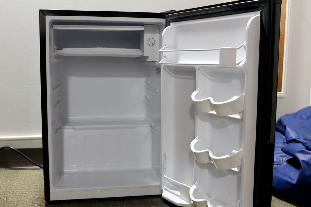 fridge doors open after deep cleaning