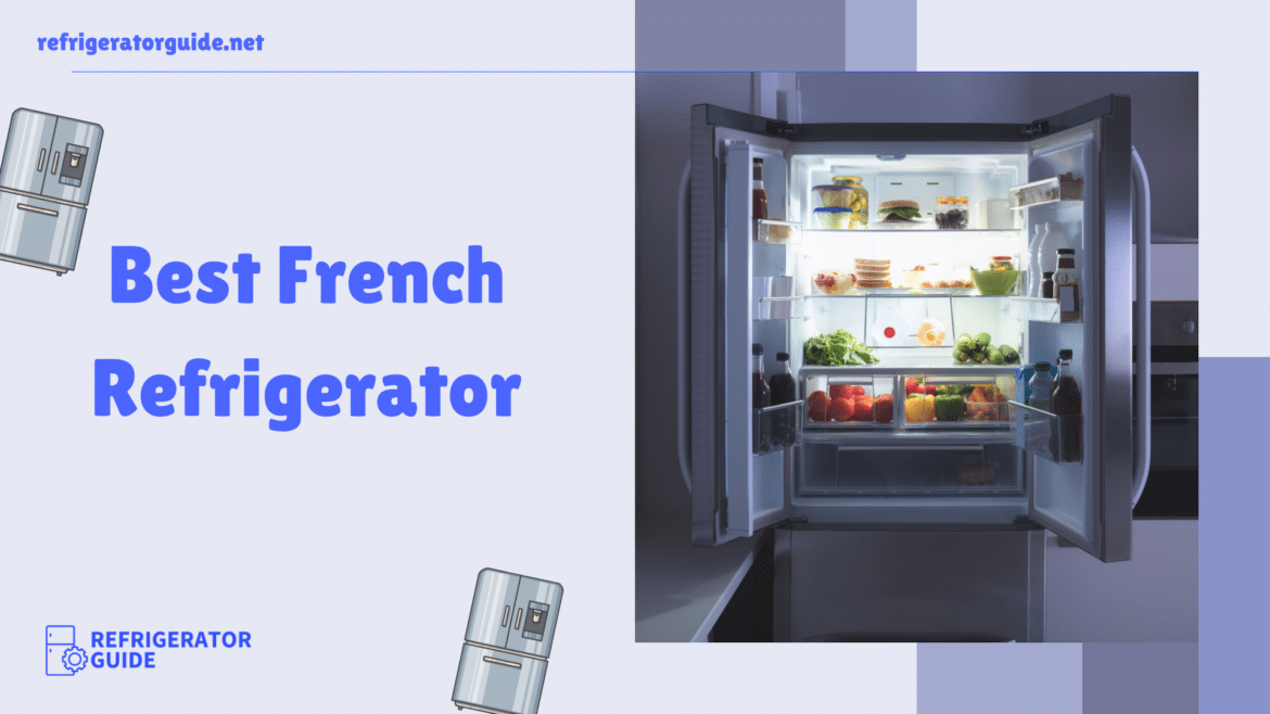 A view of a French refrigerator A view of a French refrigerator