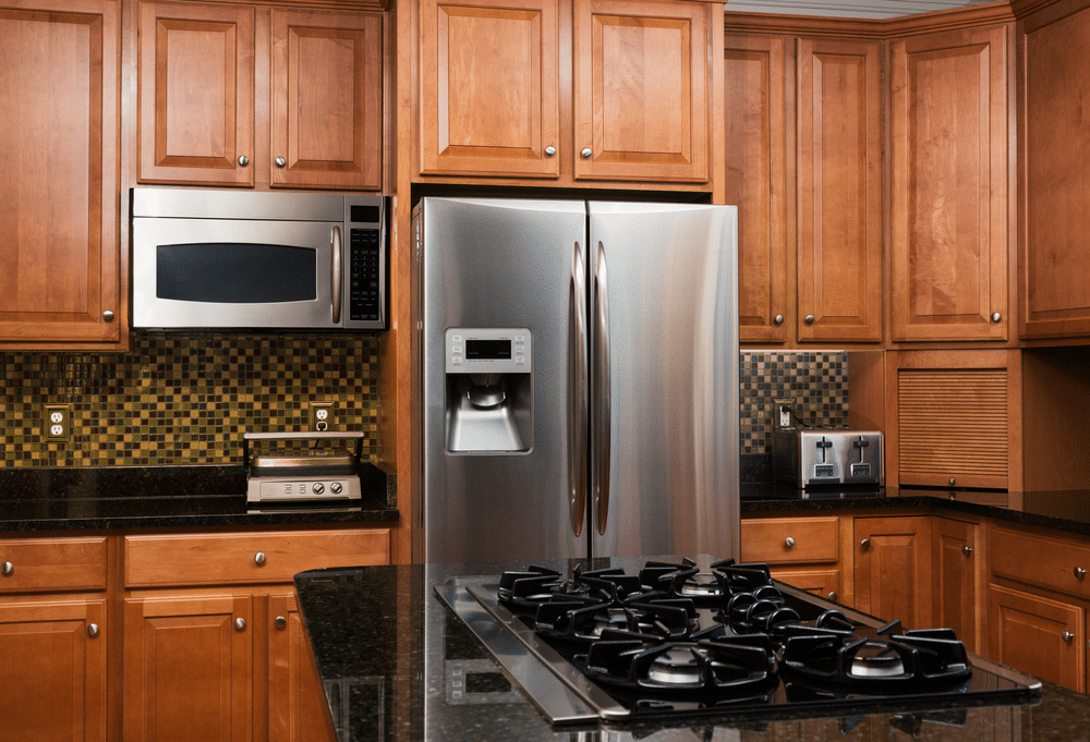 A view of a french refrigerator