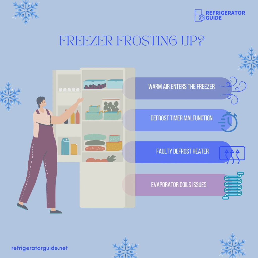 A view of the causes of the freezer frost up