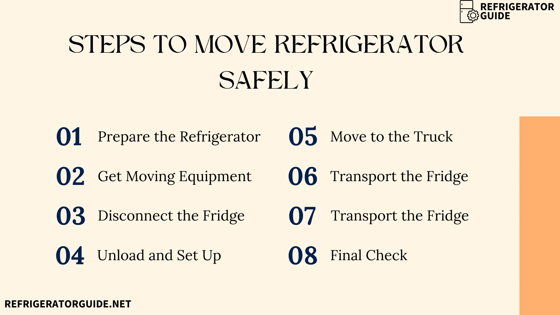 steps to move Refrigerator Safelyv